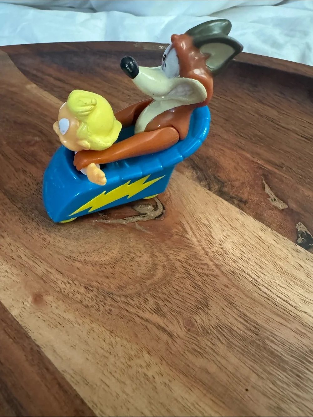 Warner Bros. Looney Tunes McDonald's Fast Food Toy Blue Car with Wolf and Child